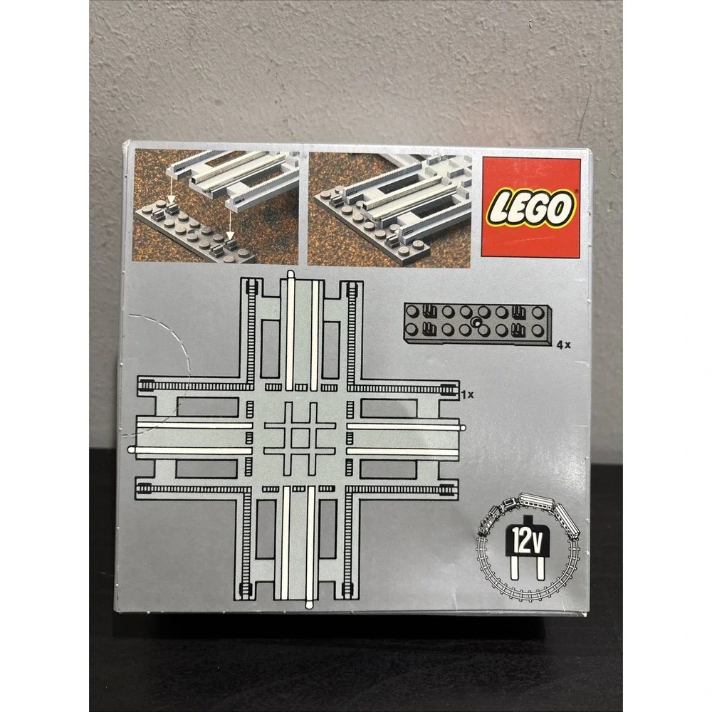 LEGO 7857 Crossing, Electric Rails Grey 12V, BNIB, Retired NEW RARE